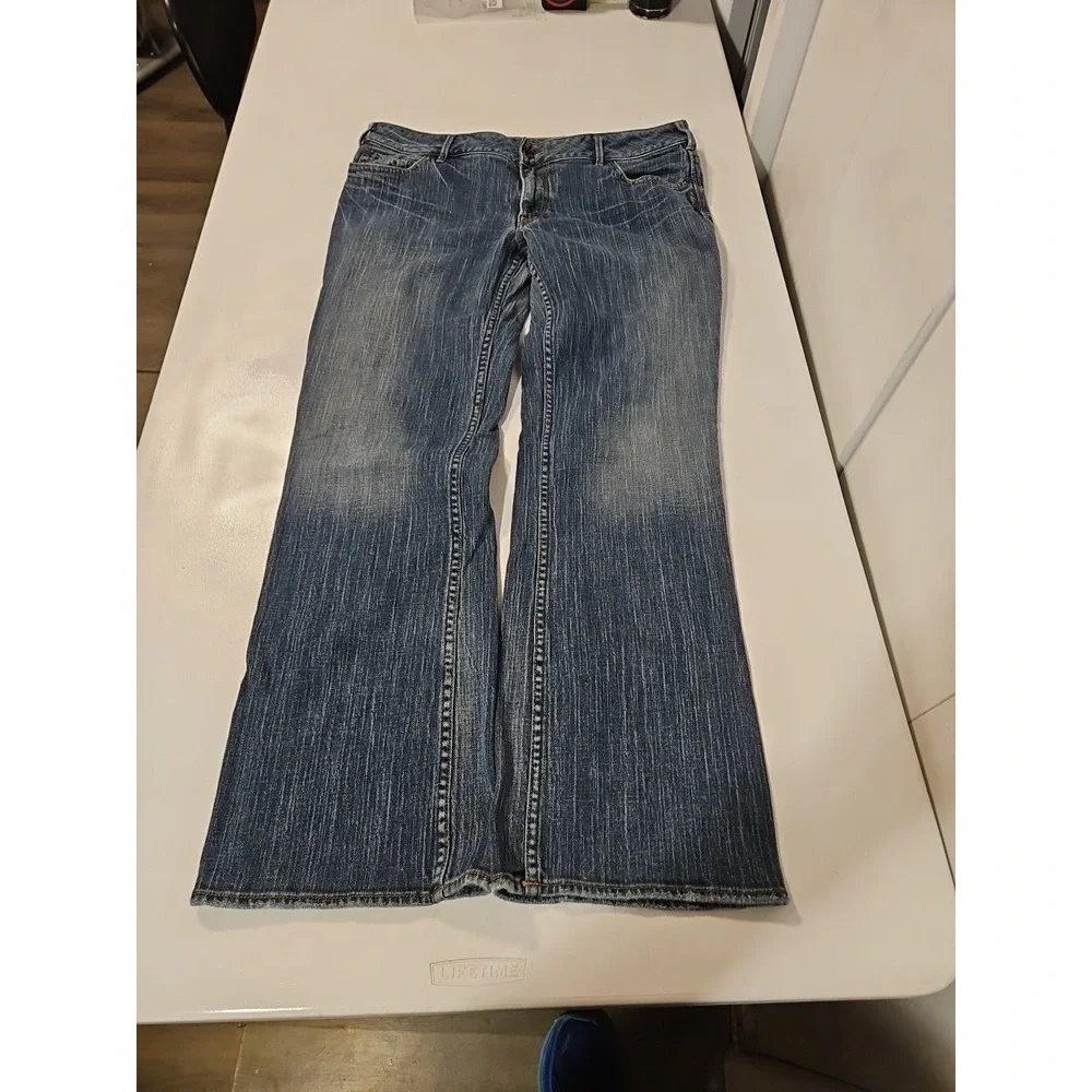 Silver Jeans Julia womens Mid Rise Stretch Boot cut‎ Denim 36x32 Jeans (1382